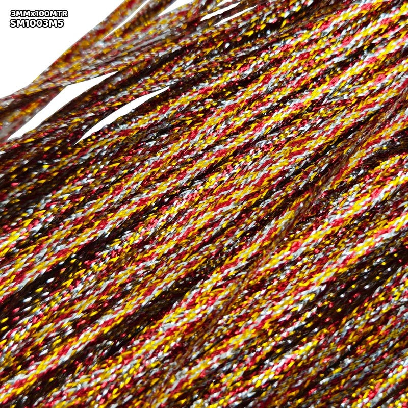 Shimmer Metallic Cord Thread — Multicolour (3mm x 100m)