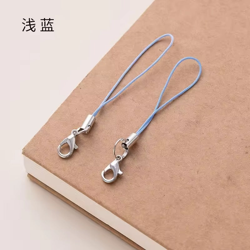 Colourful Nylon Mobile phone Straps with Lobster Clasp — 7cm (Pack of 10)