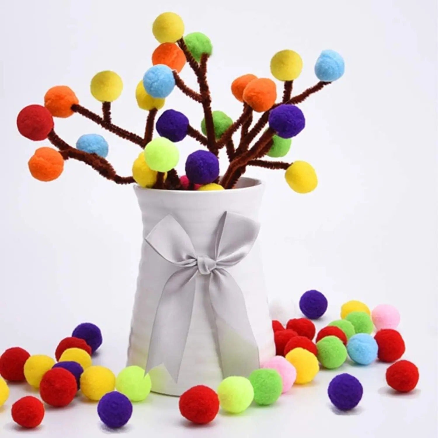 Craft Pom Pom Balls — Multicolour (Pack of 1000)