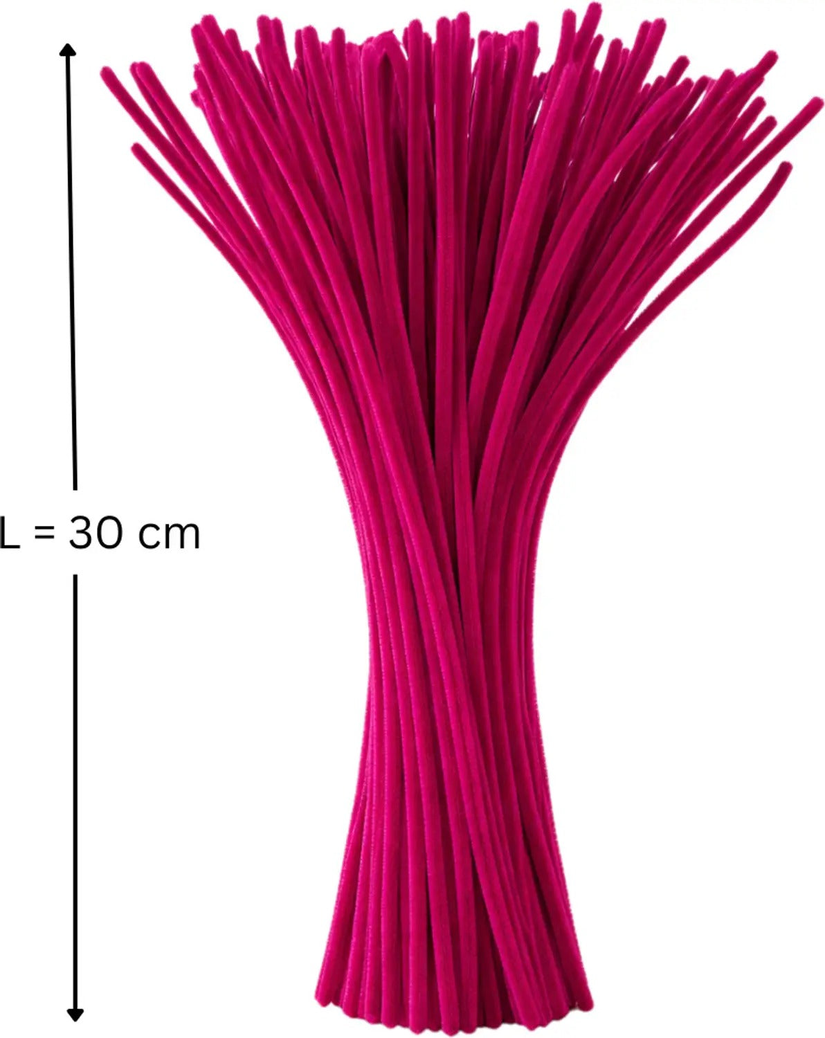 8mm Pipe Cleaner Plain 100pcs (Rani Pink)