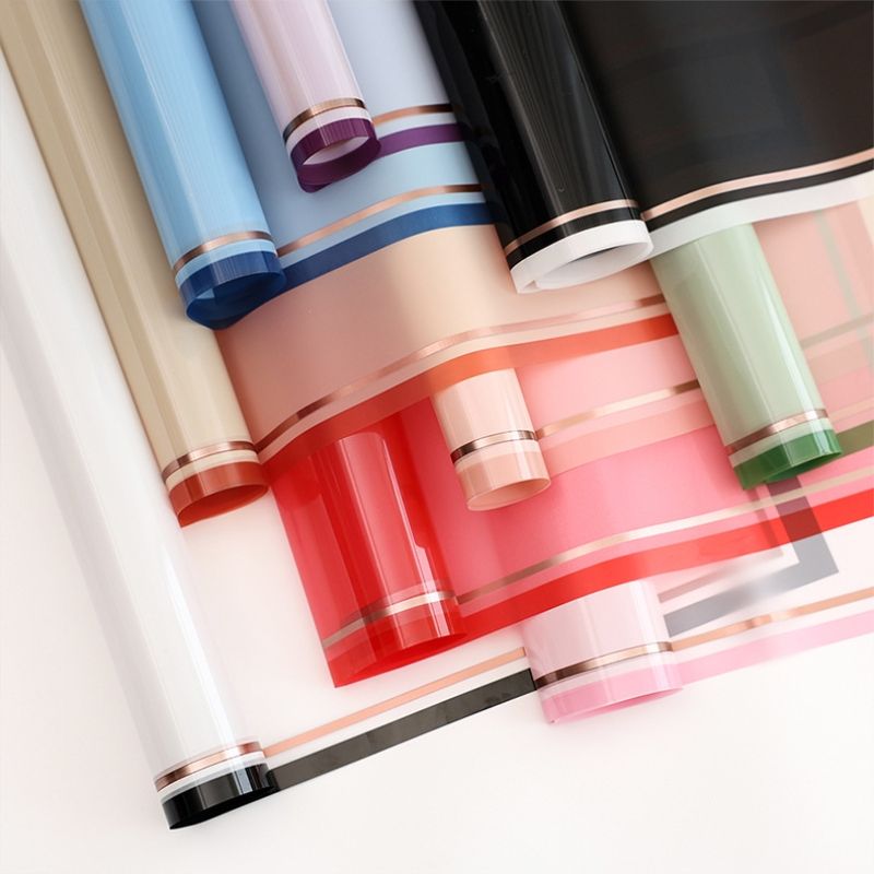 Wrapping Sheets Gold Edge (57x57cm - Black - 20 Sheets)
