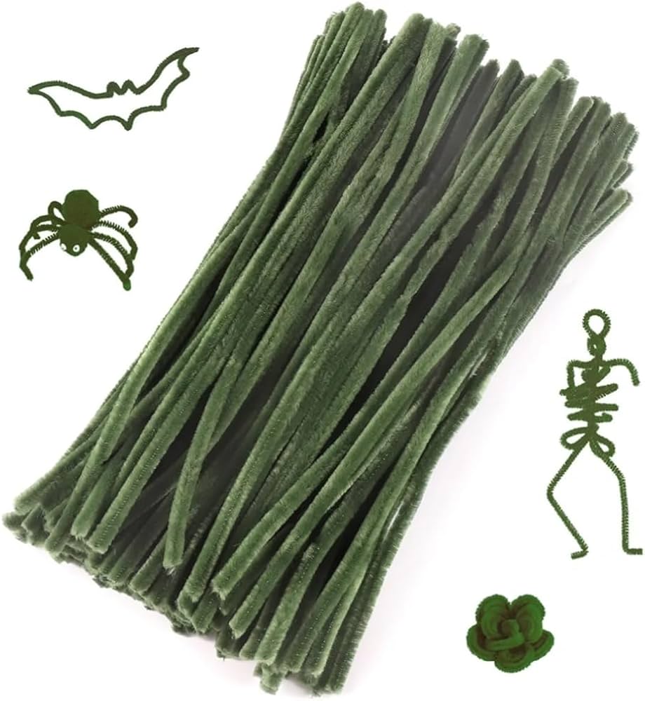 Pipe Cleaner Plain 100pcs (Olive Green)