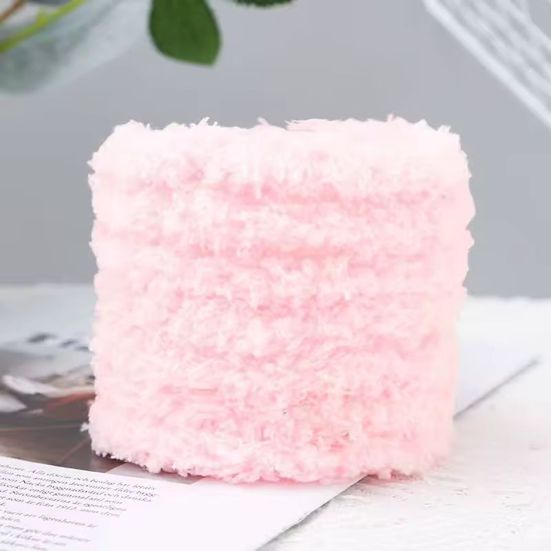 15mm Jumbo Coral Fleece Pipe Cleaners (1 meter - Pink)