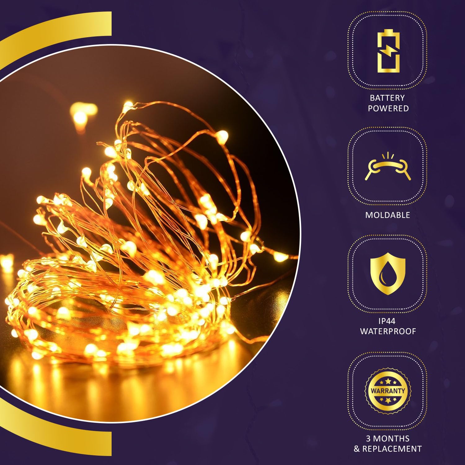 LED Cork String Light – 2 Meter | 20 LEDs