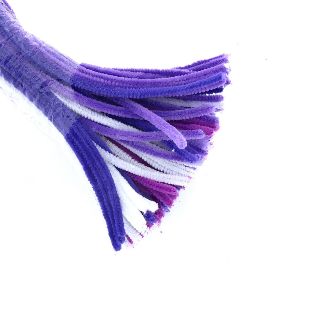 Pipe Cleaner Plain 100pcs (Shades of Purple)