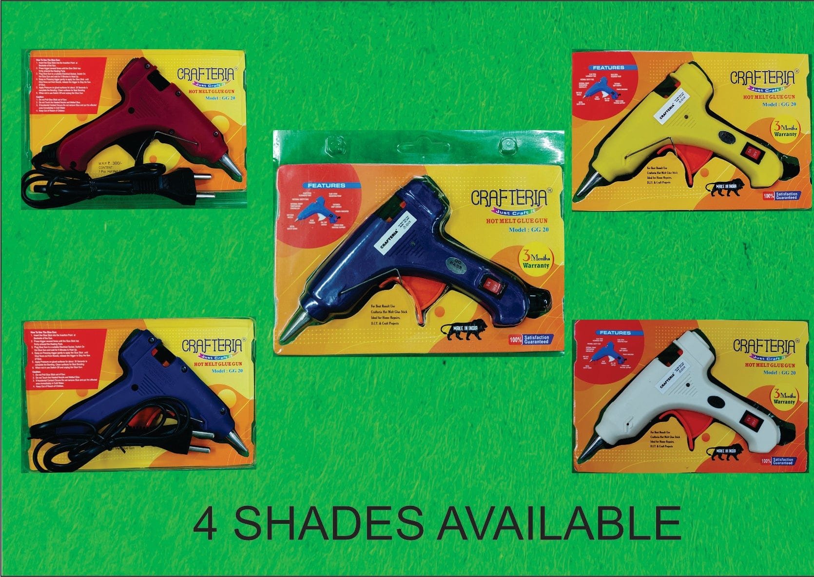 GLUE GUN SMALL 20W Colour With On/Off Button And Indicator - 1 - Furxotic