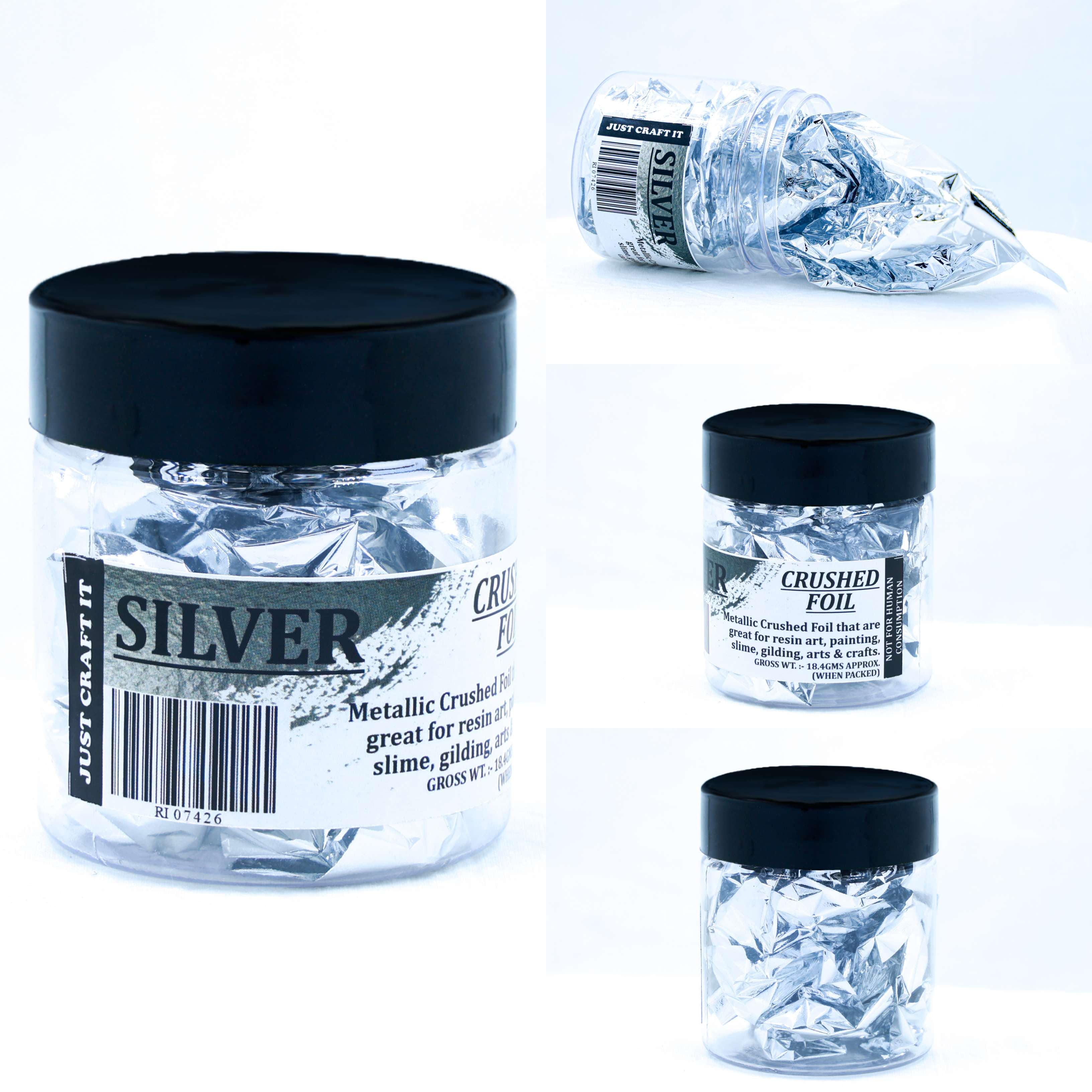 Crushed Foils - Silver - 2 - Furxotic