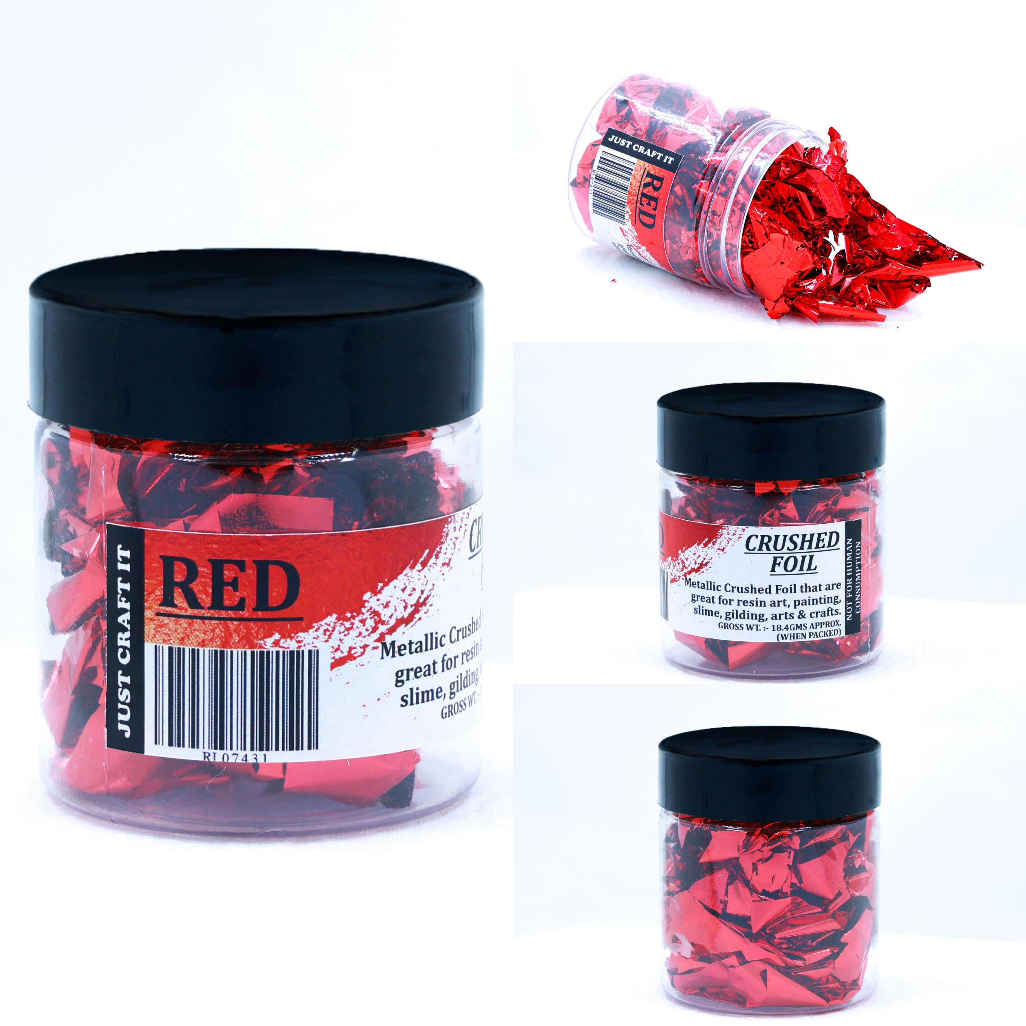 Crushed Foils - Red - 7 - Furxotic