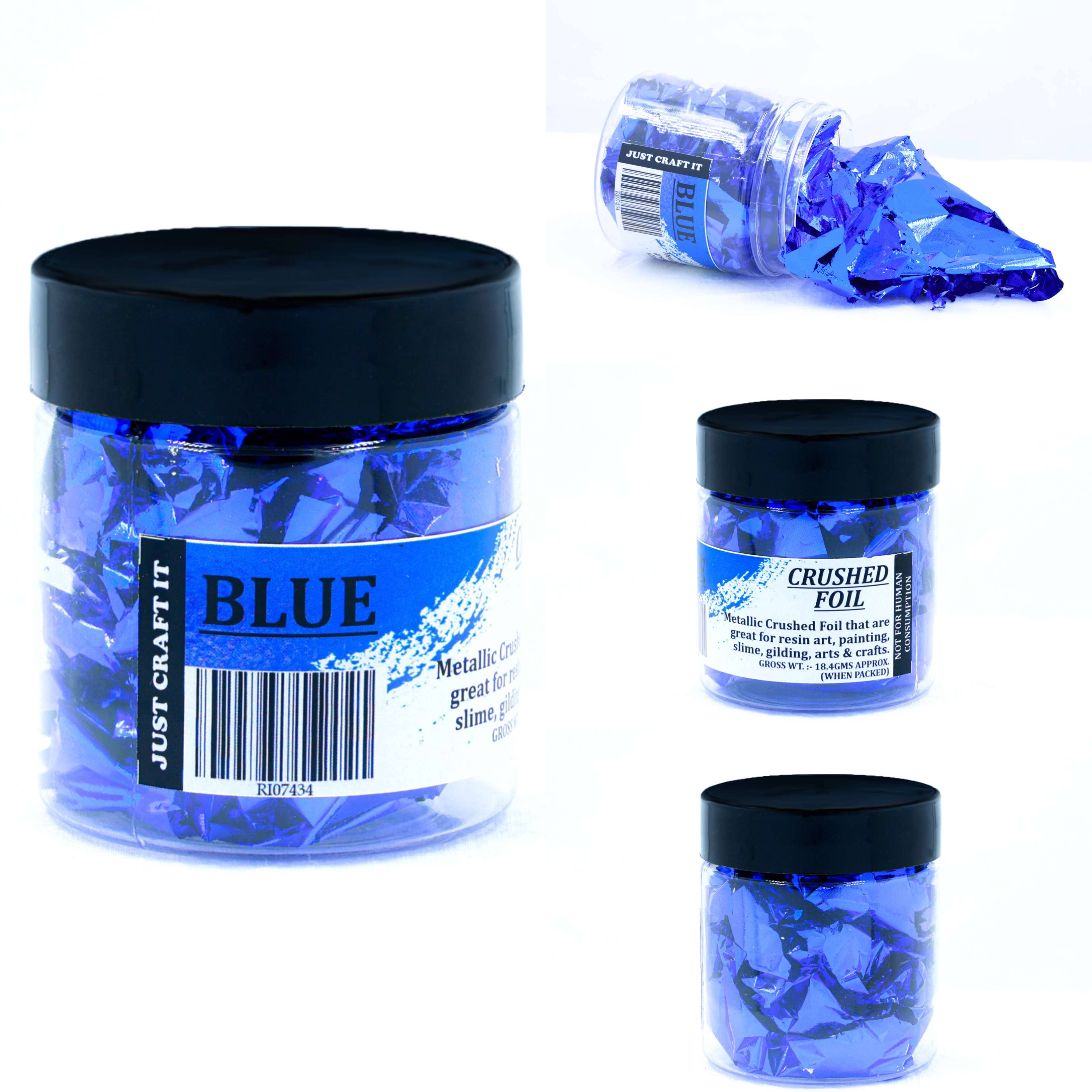 Crushed Foils - Blue - 10 - Furxotic