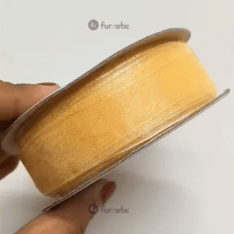 Organza Ribbon (Golden Orange - 1 inch)