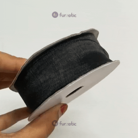 Organza Ribbon (Black - 1 inch)