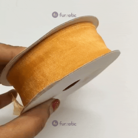 Organza Ribbon (Golden Yellow - 1 inch)