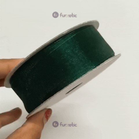 Organza Ribbon (Dark Green - 1 inch)