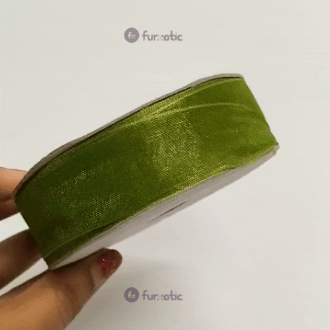 Organza Ribbon (Olive Green - 1 inch)