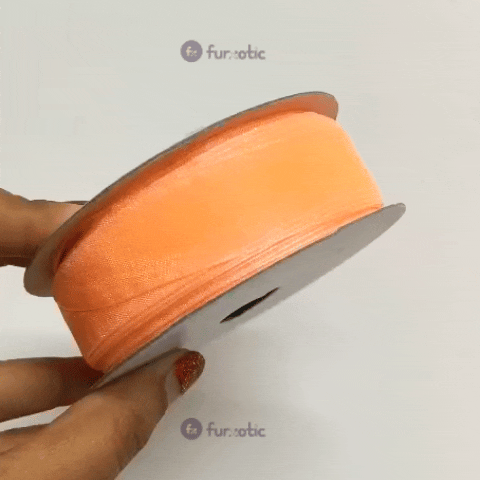 Organza Ribbon (Peach Orange- 1 inch)