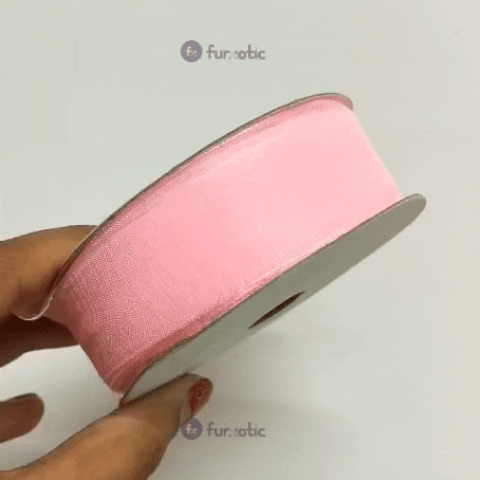 Organza Ribbon (Rose Pink- 1 inch)