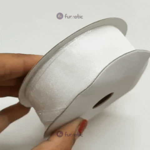 Organza Ribbon (White - 1 inch)