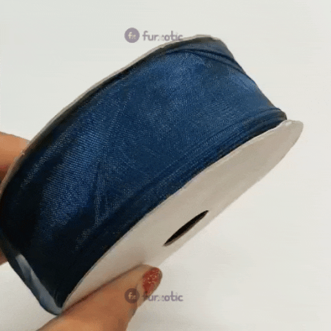 Organza Ribbon (Navy Blue - 1 inch)