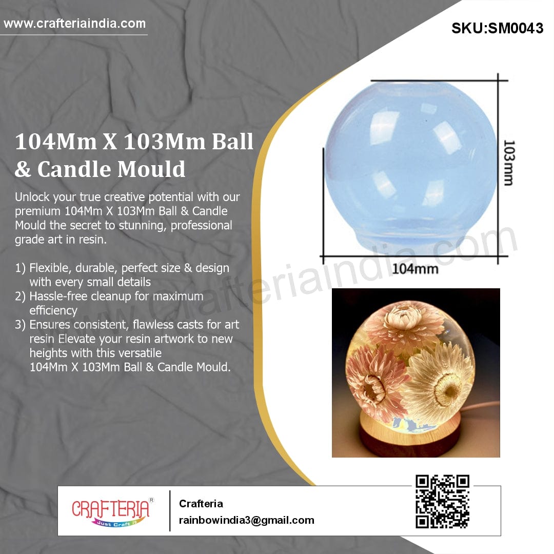 104Mm X 103Mm Ball & Candle Mould - 2 - Furxotic