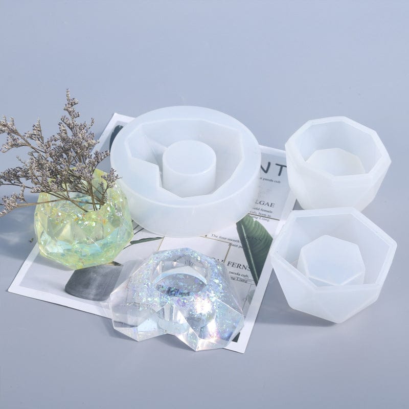 Heart Flower Pot & Tea Light Candle Holder Mould - 3 - Furxotic