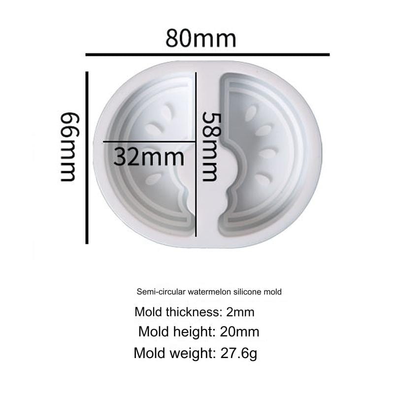 2 Cavity Watermelon Slice Soap & Candle Mould - 1 - Furxotic