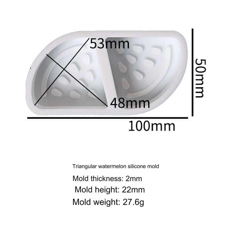 2 Cavity Triangular Watermelon Slice Soap & Candle Mould - 1 - Furxotic