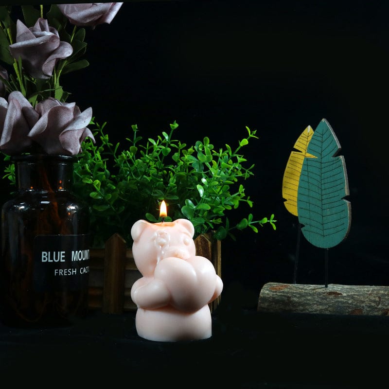 Standing Bear With Heart Candle Mould - 2 - Furxotic