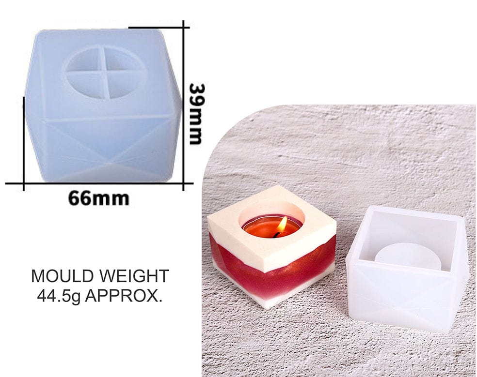 Small Diamond Cut Tea Light Candle Holder Mould - 1 - Furxotic