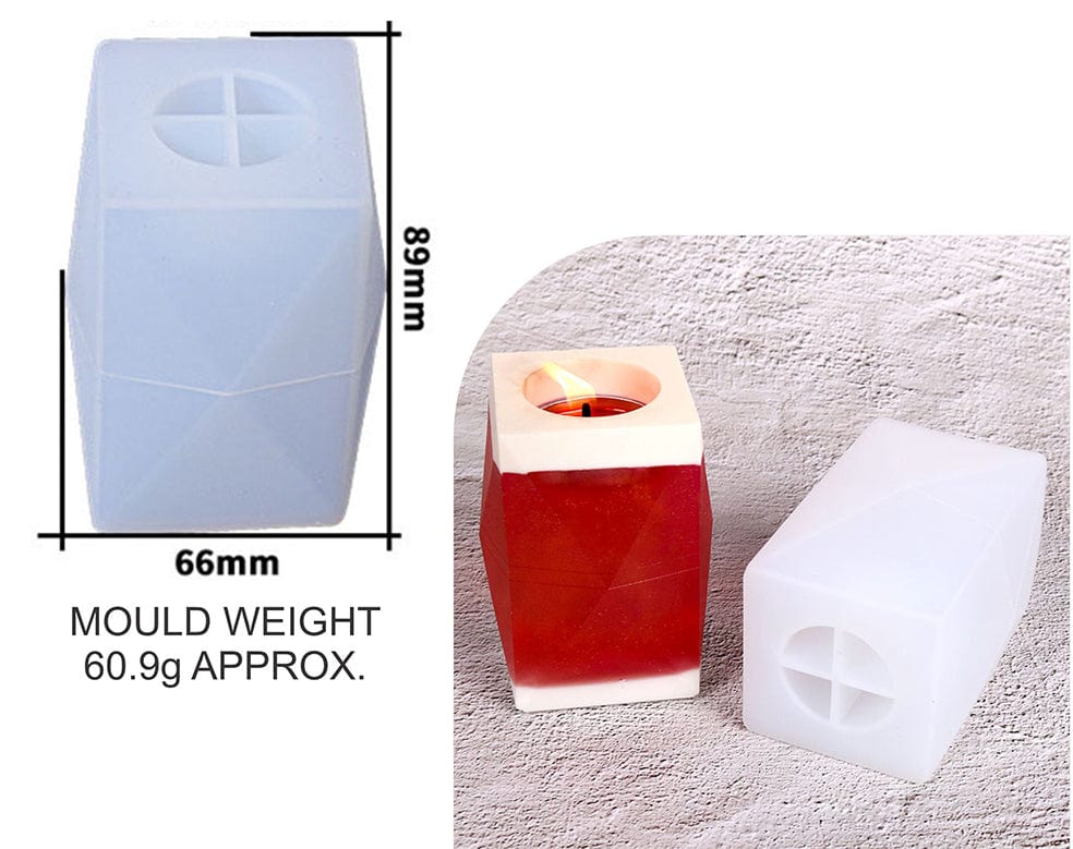 Big Diamond Cut Tea Light Candle Holder Mould - 1 - Furxotic