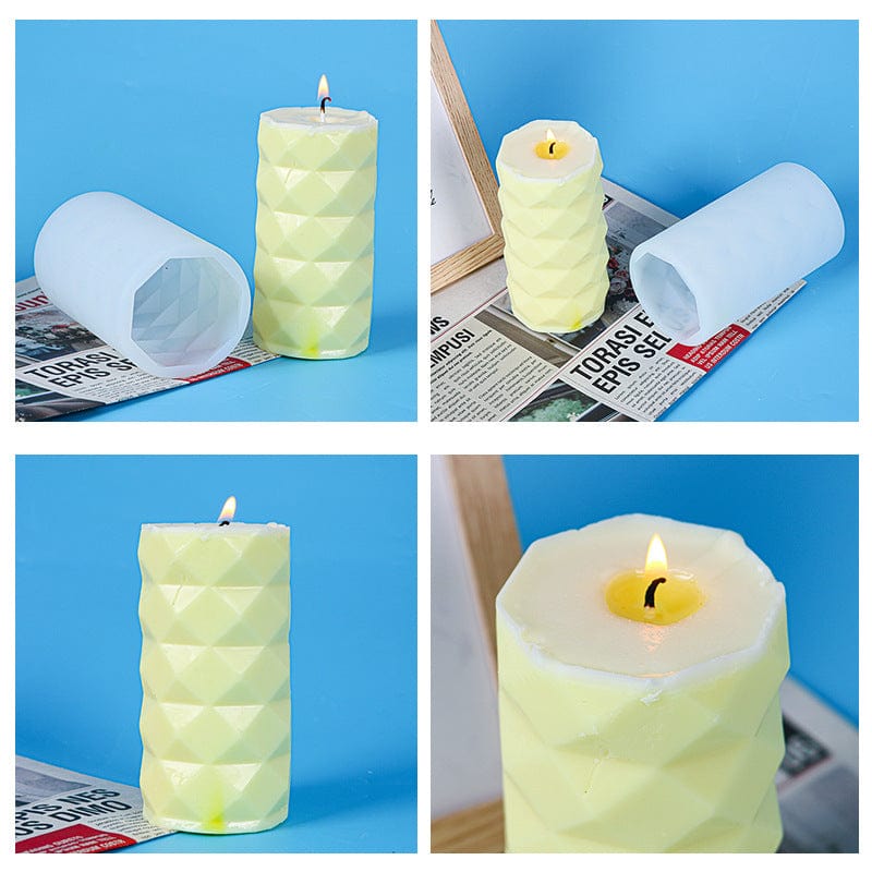3D Geometric Pillar Candle Mould - 3 - Furxotic