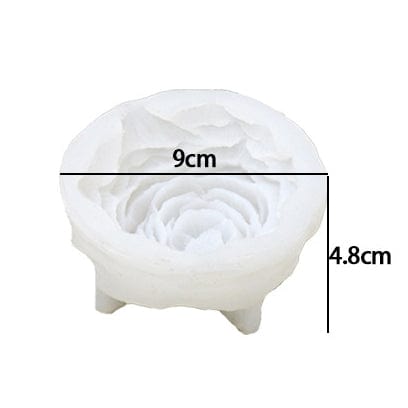 3D Peony Flower Candle Mould - 1 - Furxotic