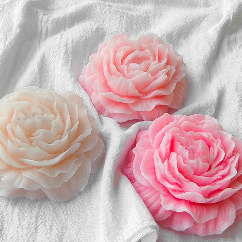 3D Peony Flower Candle Mould - 3 - Furxotic