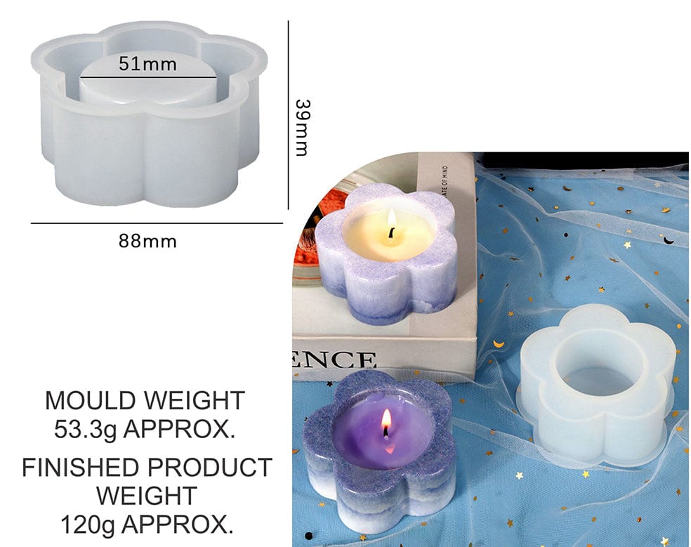 Plum Blossom Tea Light Candle Holder Mould - 1 - Furxotic