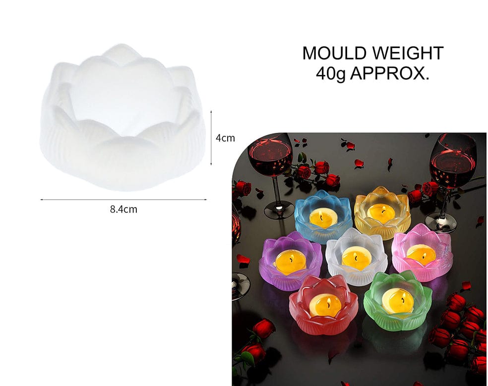 Lotus Flower Bowl & Tea Light Candle Stand Mould - 1 - Furxotic
