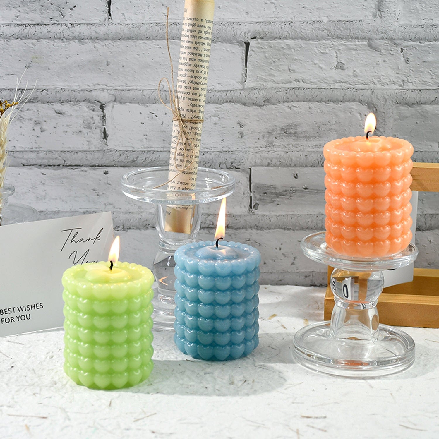 Small Love Cylinder Candle Mould - 2 - Furxotic