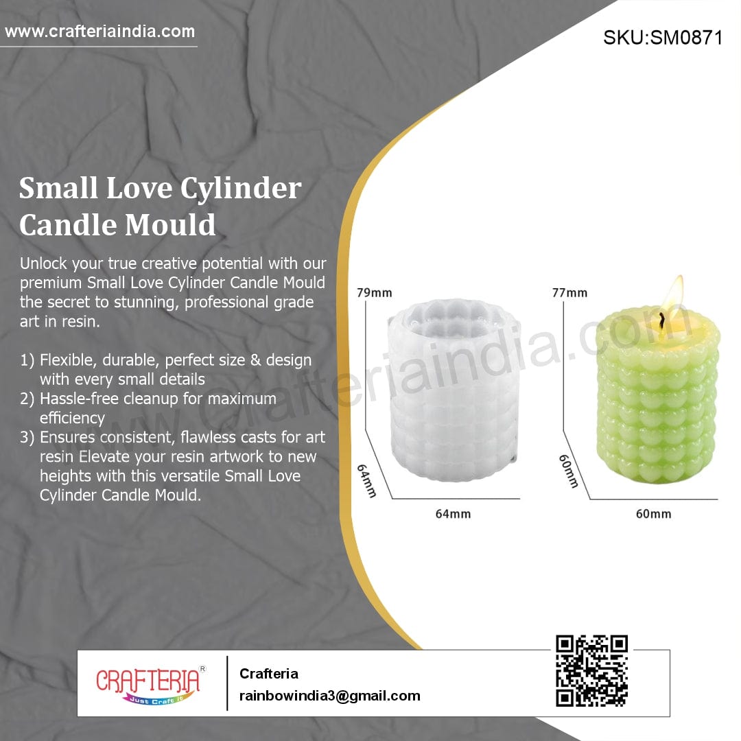Small Love Cylinder Candle Mould - 3 - Furxotic