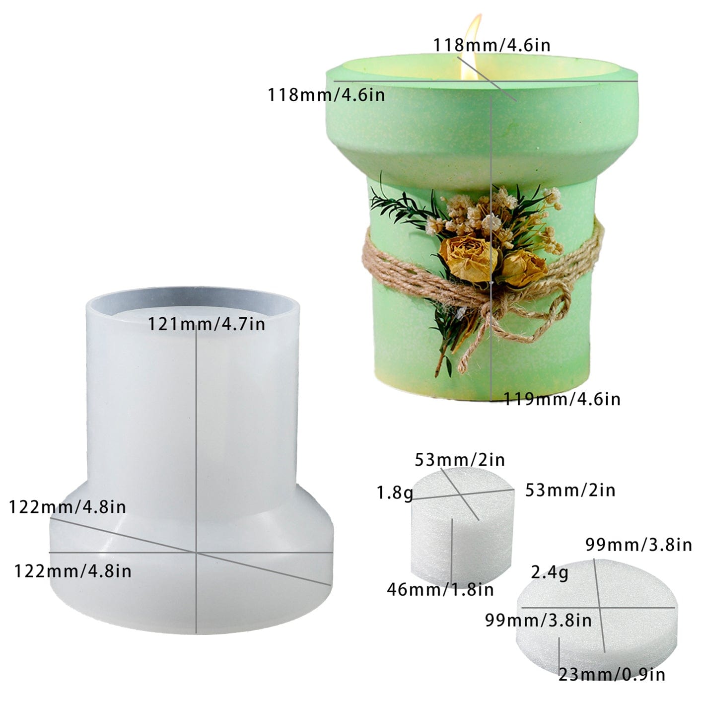 High Waist Candle Holder Mould - 1 - Furxotic