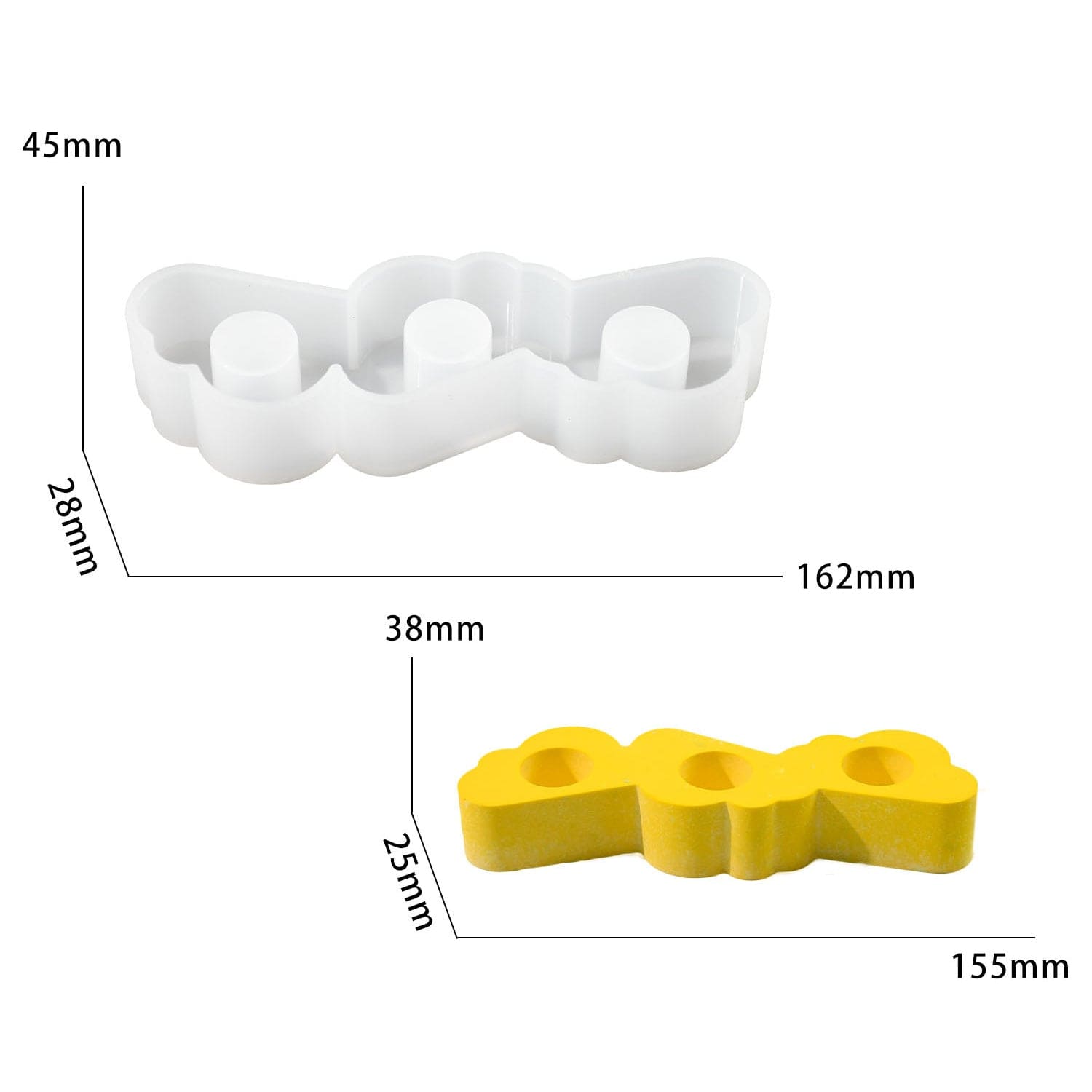 3 Hole Cloud Candle Holder Mould - 1 - Furxotic