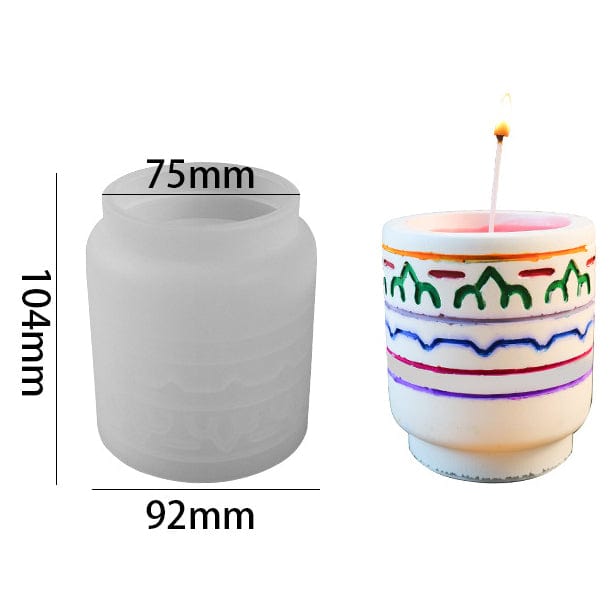 Texture Jar Storage, Planter & Candle Holder Mould - 1 - Furxotic