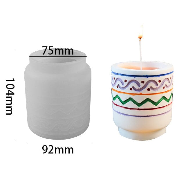 Texture Jar Storage, Planter & Candle Holder Mould - 1 - Furxotic