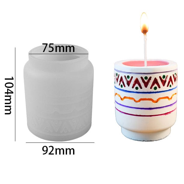 Texture Jar Storage, Planter & Candle Holder Mould - 1 - Furxotic
