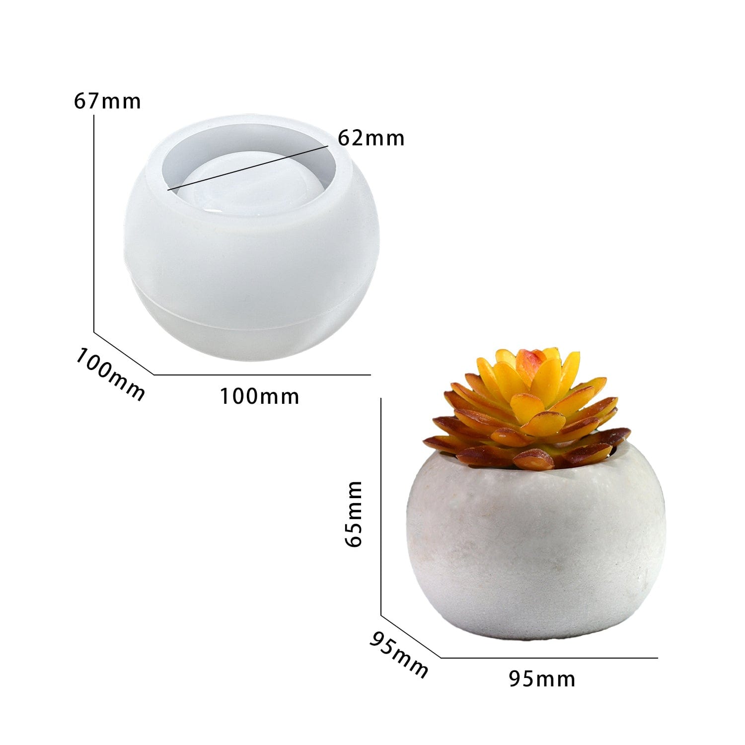 Round Flower Pot & Candle Holder Mould - 1 - Furxotic