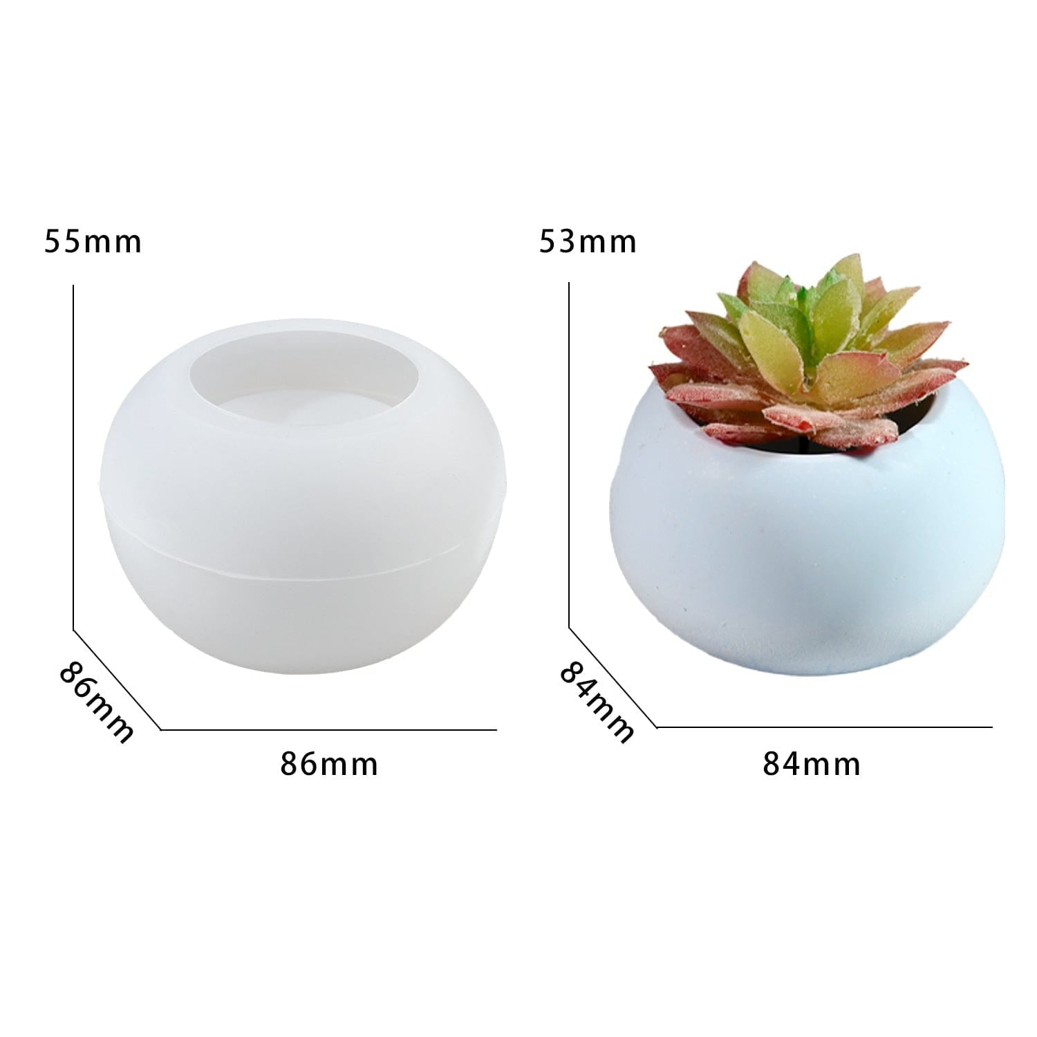 Round Flower Pot & Candle Holder Mould - 1 - Furxotic