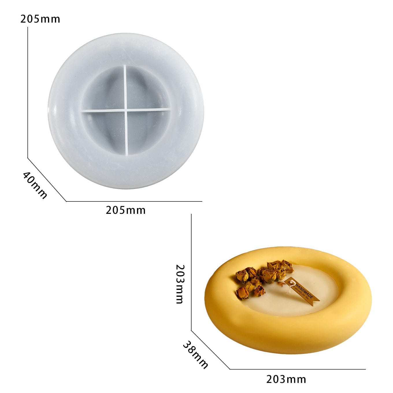 Donut Shape T-Light & Candle Holder Mould - 1 - Furxotic