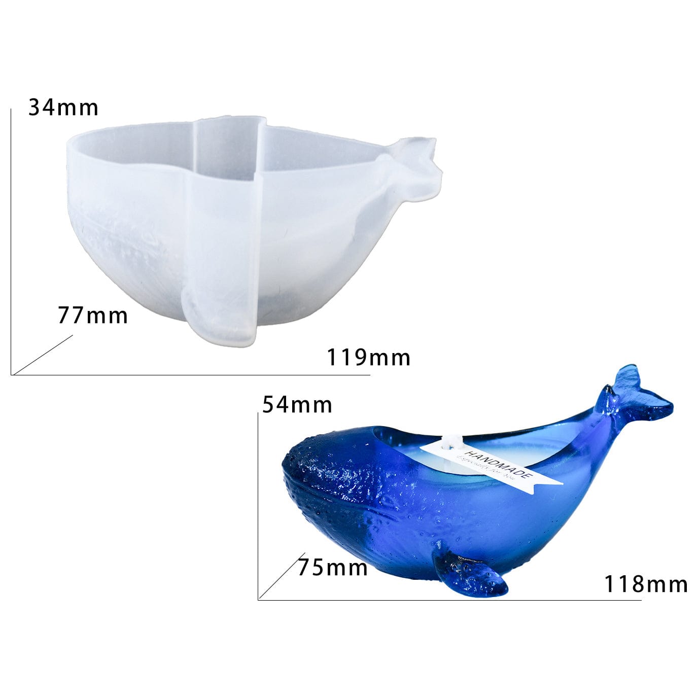 Blue Whale Candle & Planter MOuld - 1 - Furxotic