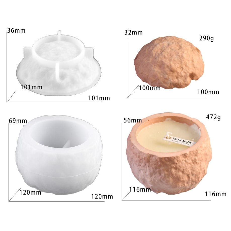 Space Moon Candle Cup Mould - 1 - Furxotic