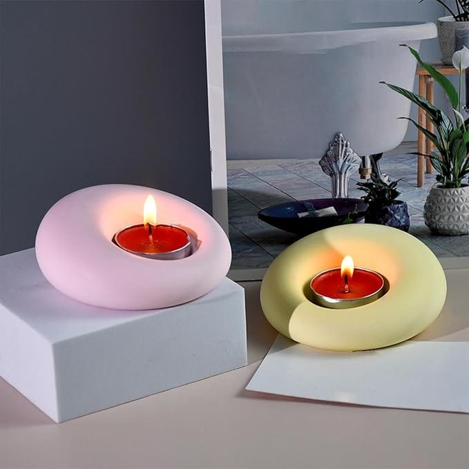 Unequal Circular Candle Holder Mould - 3 - Furxotic