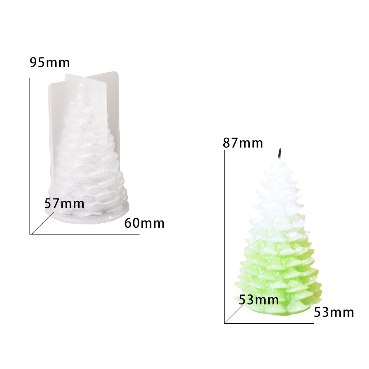 Christmas Tree Candle Mould - 1 - Furxotic