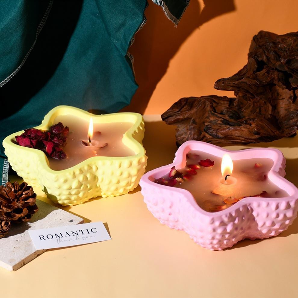 Starfish Textured Candle Bowl Mould - 2 - Furxotic