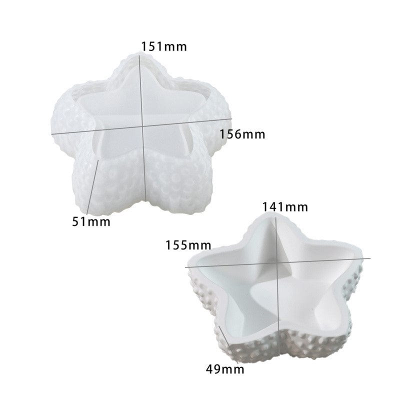 Starfish Textured Candle Bowl Mould - 1 - Furxotic